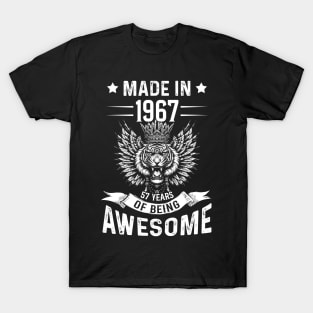 Made In 1967 57 Years Of Being Awesome Birthday T-Shirt